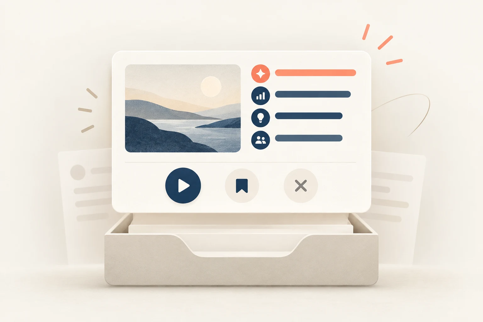 An email brief presents the value of a video so a subscriber can decide what to watch.