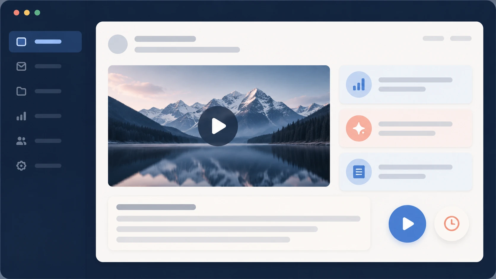 A concise email brief with a video preview, key insights, and watch decision controls.